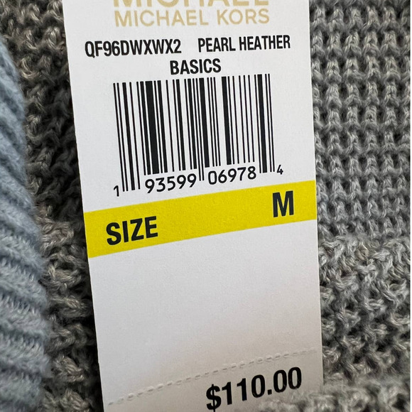 Michael Kors Women's Tunic Sweater Size M in Gray Hi-Lo Long Sleeve - Picture 6 of 6